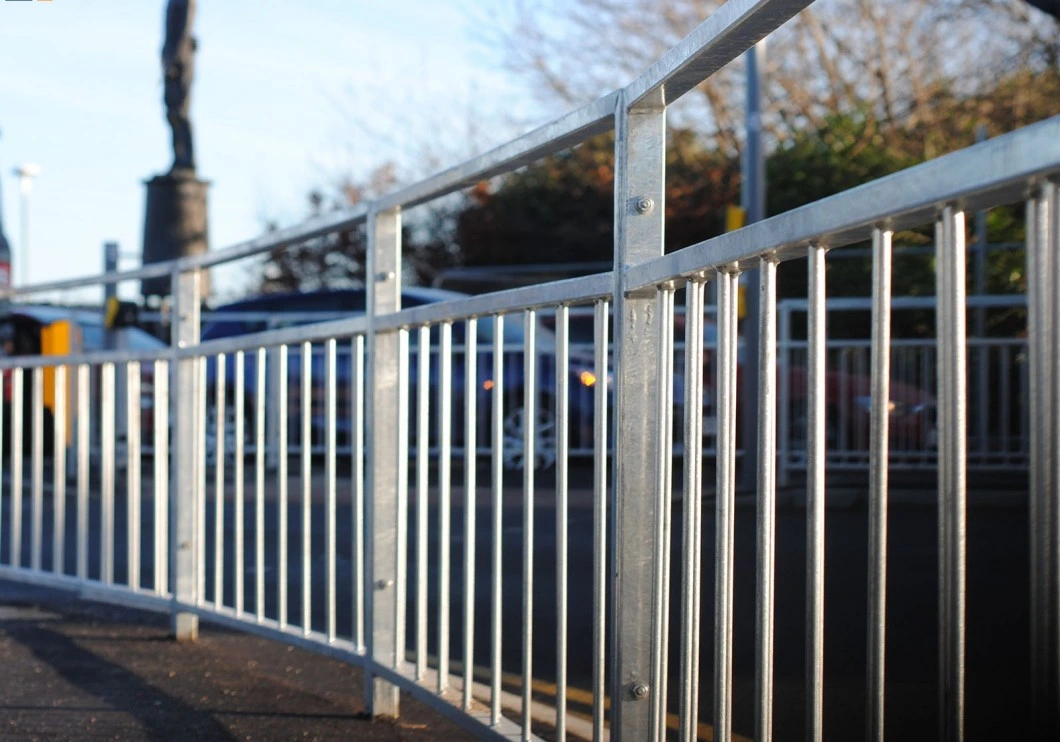 Galvanized Metal Pedestrian Guardrail Barriers for Road Safety