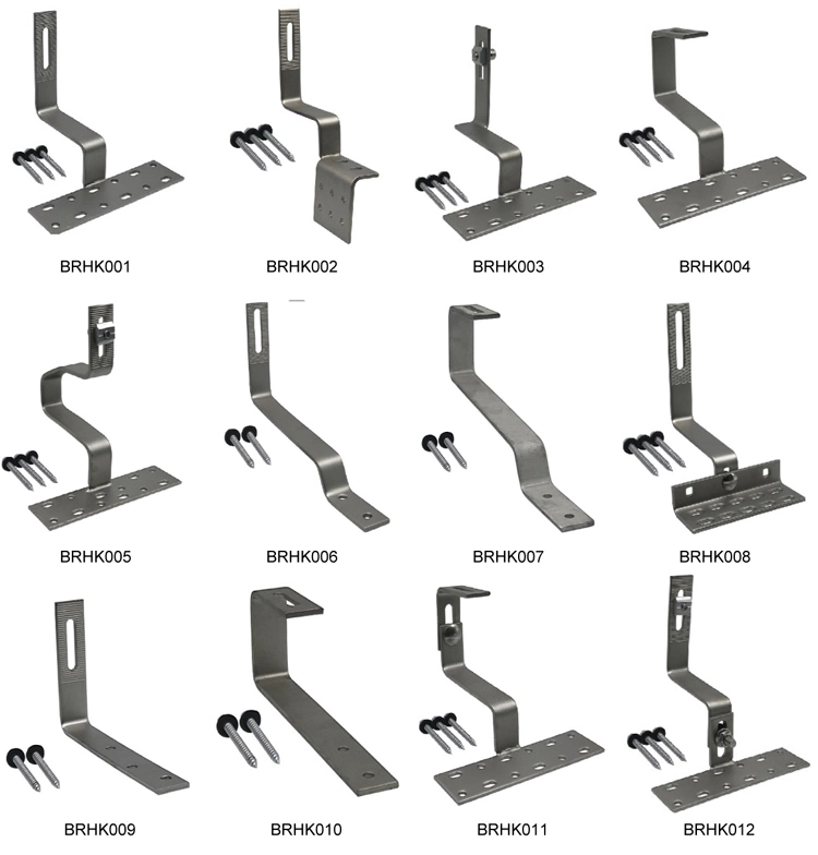 Universal Adjustable Solar PV Flat Tile Roof Hook Solar Panel Mounting Roof System Photovoltaic