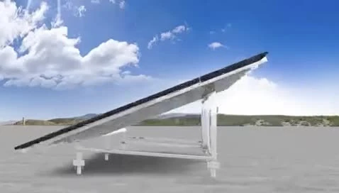 Sistema de montaje en tierra de doble columna con soporte solar fotovoltaico de triángulo fijo