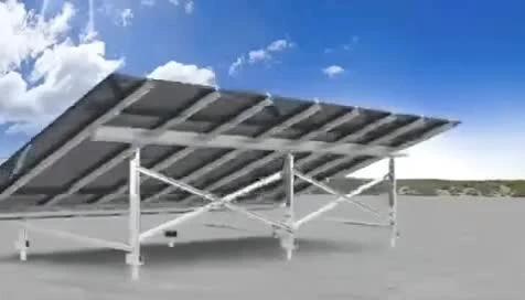 Sistema de planta fotovoltaica solar de montaje en tierra con tornillo solar de pila de acero al carbono