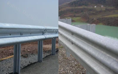 Galvanizado en caliente Seguridad vial Barrera de choque de acero Viga W de metal Barandilla de puente Onda Thrie Autopista personalizada Autopista Carretera Viga triple Viga W Barandilla